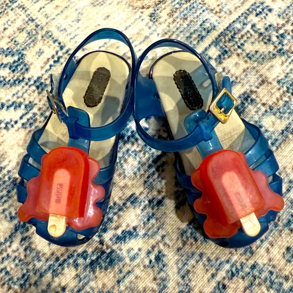 Mini Melissa Blue and Pinkish-Red popsicle  Sandals for Playful Adventures
